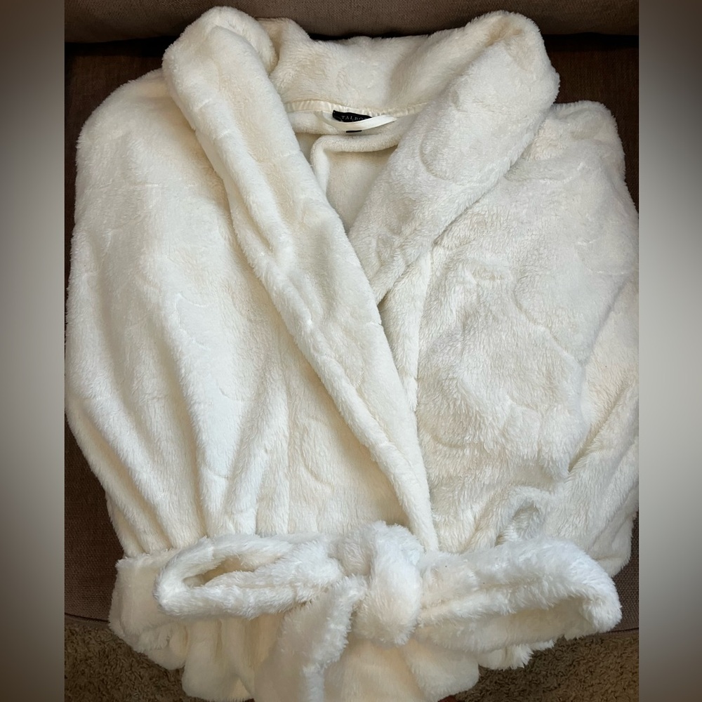 Talbots Soft Cream Teddy Robe 3X